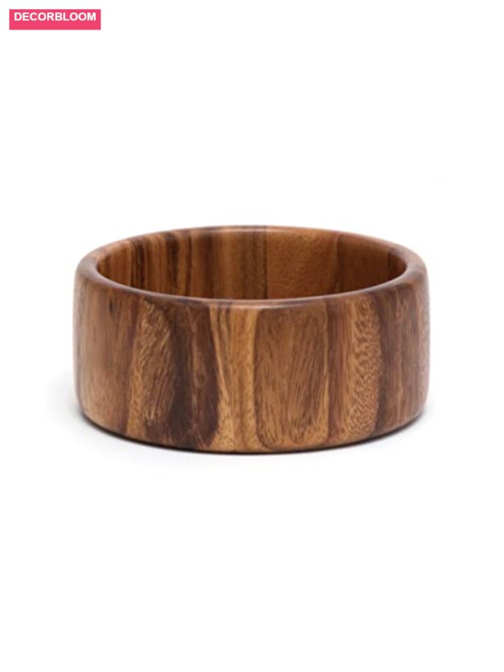 Acacia Wood Straight Side Bowl Serving Salads Fruits 6 Inch
